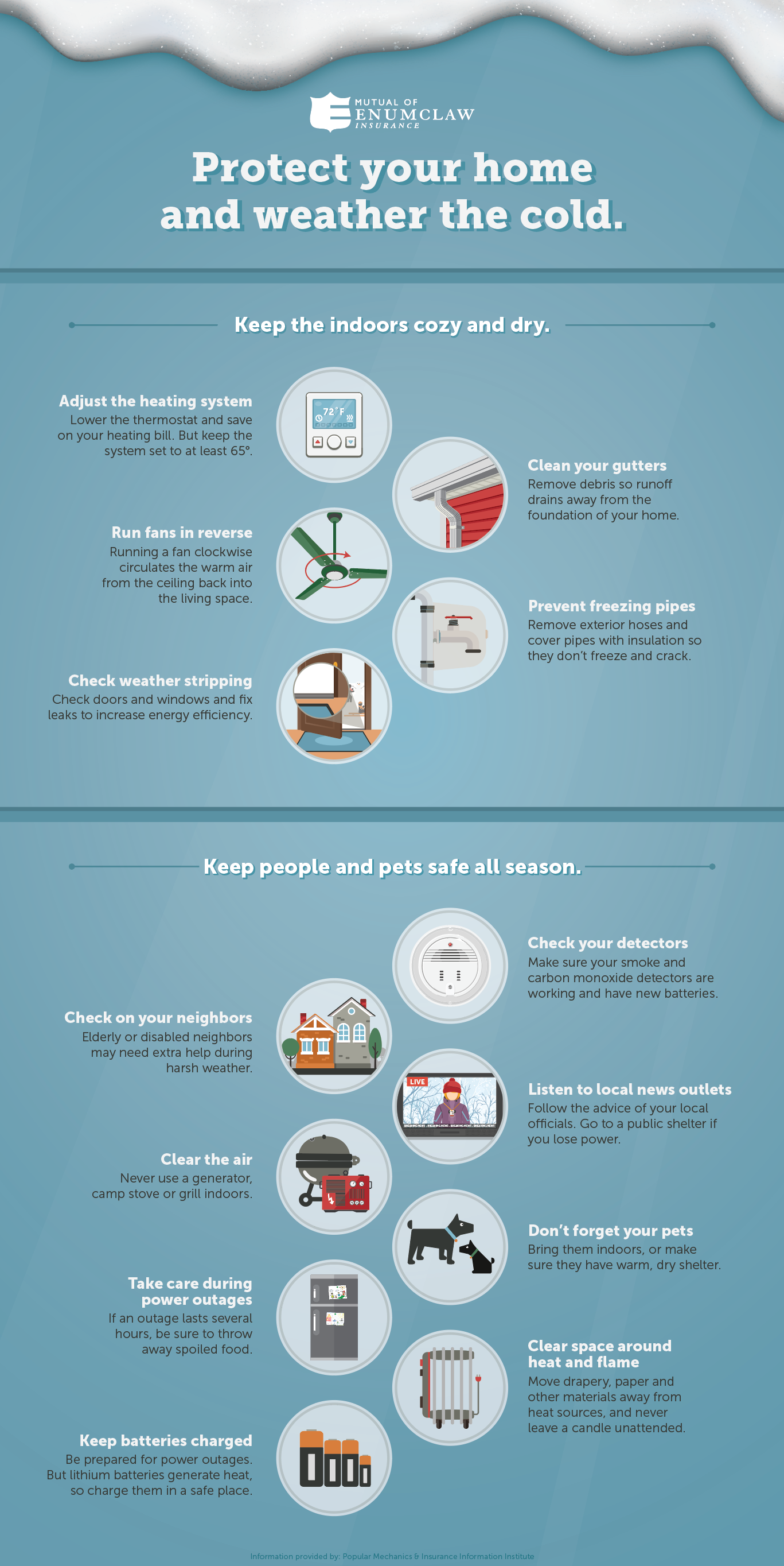 Winter Home Safety Tips Infographic Image - see link below for text-only version