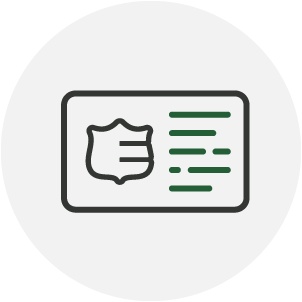 Icon of an auto insurance ID card